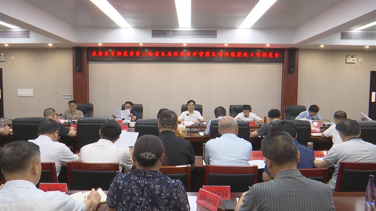 咸安区召开贯彻落实第二轮省生态环境保护督察反馈问题整改工作推进会